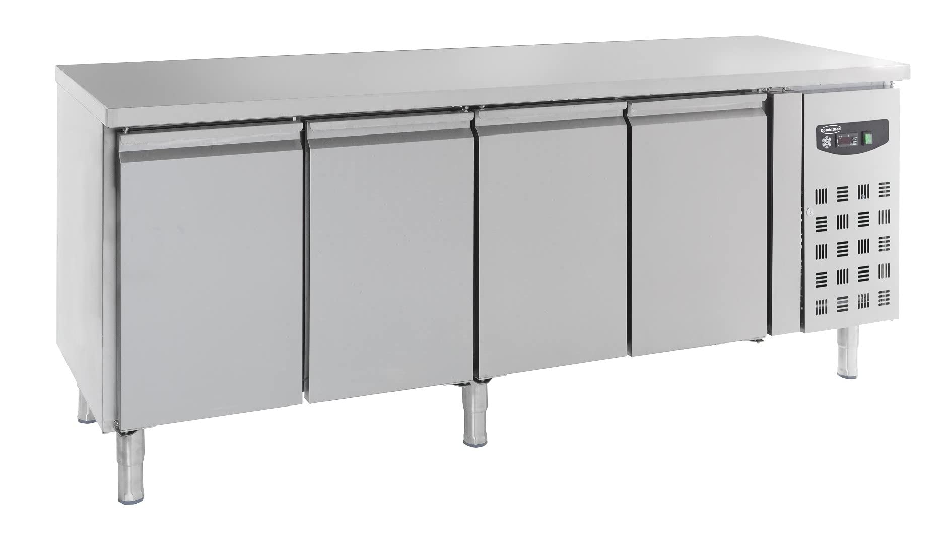 CombiSteel Table réfrigérée 700 positive - 4 portes R600aRvs Aisi 2014 PortesPleine