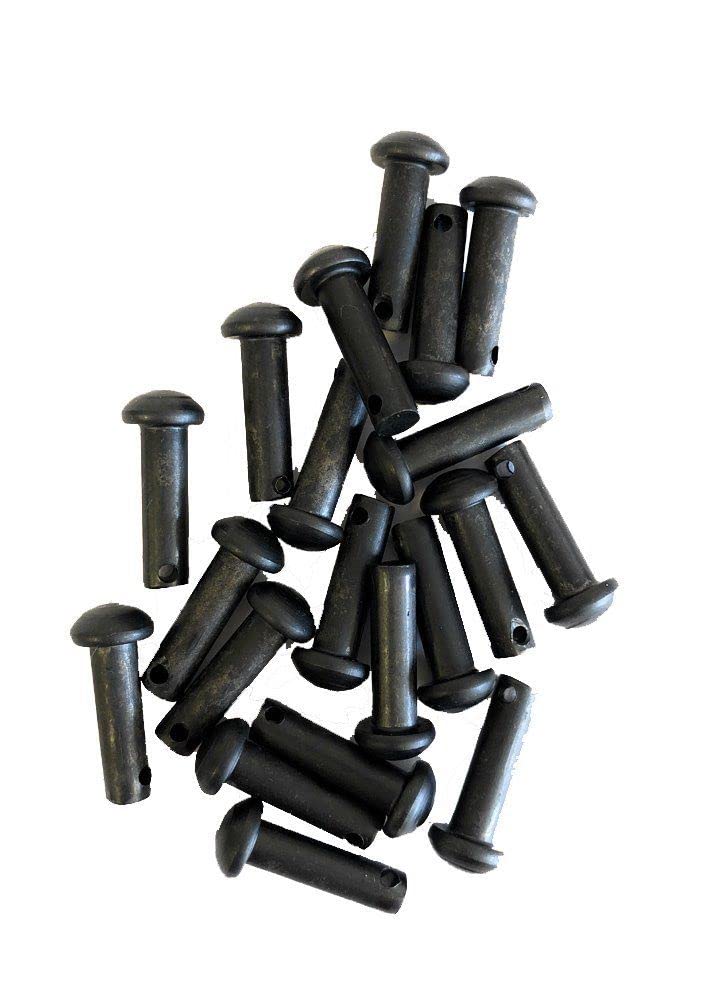 AJ TackWholesale Black Rowel Pins - 10 Pairs