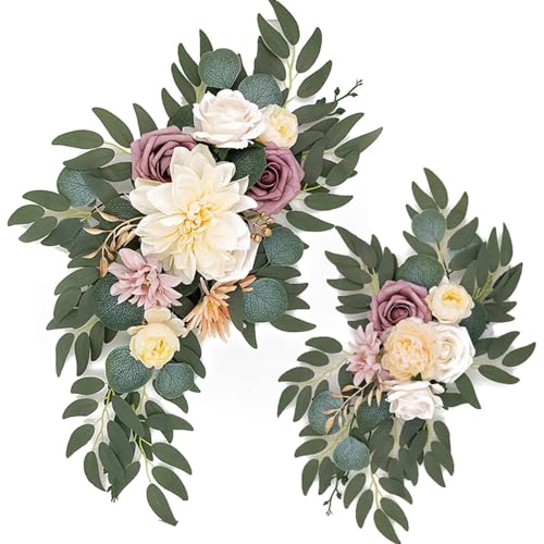 Swag de fleur de rose pour arche mariage | Fleurs bricolage décor de table