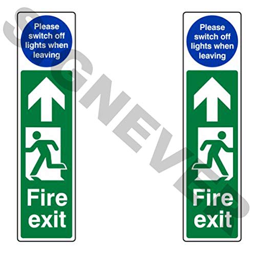 SIGN EVER Please Switch Off Lights Fire Exit Combo Sign Boards For ...