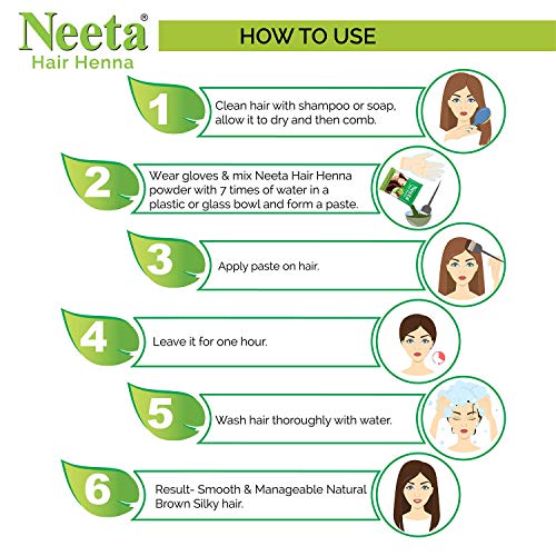 Polvo de Henna para Cabello Neeta Tinte Natural Sin Amoníaco 125g miniatura 7