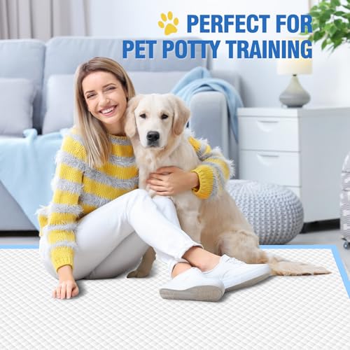 Image of VJJ Extra Large Doggie Pee Pad, 30 inchx30 inch Thicken Dog Pee Pads, 60 Count XL Doggy Pads Leak-Proof, Super Absorbent Puppy Pee Pads for Dogs, Soft Training Pet Pads for Dogs Cats Rabbits
