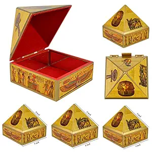 Reiki Crystal Products Wood Pyramid Box, Standard