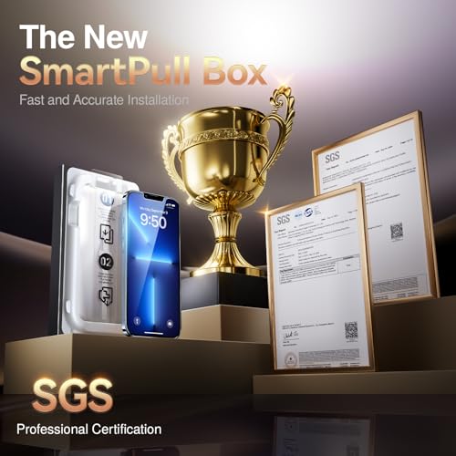 Image of SMARTDEVIL 3 Pack Tempered Glass for iPhone 13 Pro Max Screen Protector, Military-Grade Shatterproof Protection, 9H Hardness, Fast & Easy Installation, Case Friendly Design