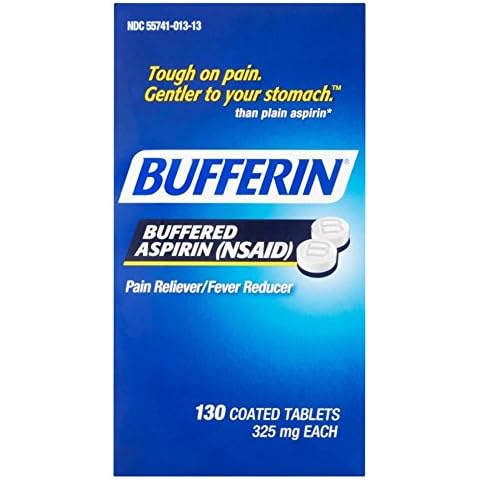 Bufferin Buffered Aspirin (NSAID) Coated Tablets Pain Reliever/Fever Reducer 130 ea Cover
