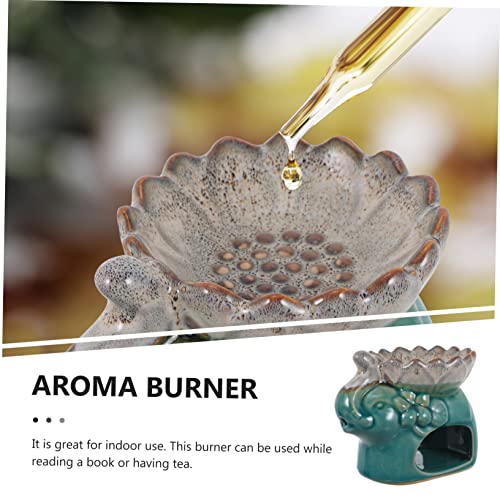 Brûleur d'encens en céramique au design éléphant, diffuseur raffiné pour intérieur - 7