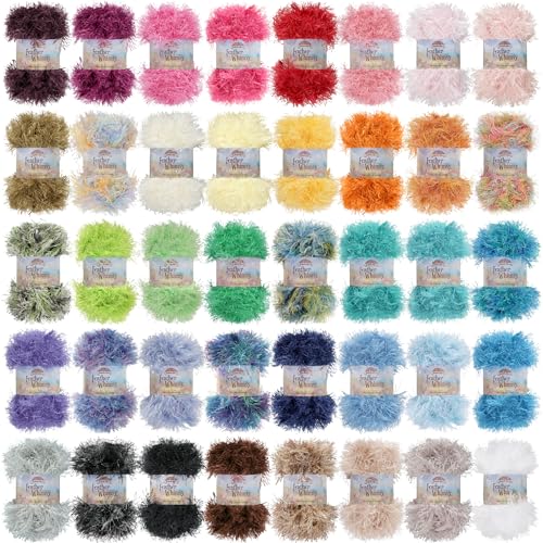 JubileeYarn Feather Whimsy Eyelash Yarn -...