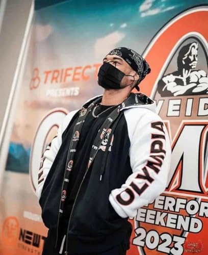 2017-2024 60th Anniversary MR. Olympia Embroidered Hoodie Sweater Fitness Bodybuilding Athlete IFBB PRO3