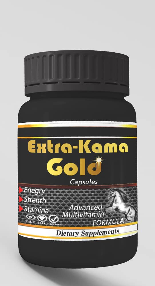 Extra Kama Gold capsules for Men plus oil | 20 Natural Herbs | 30 Capsule