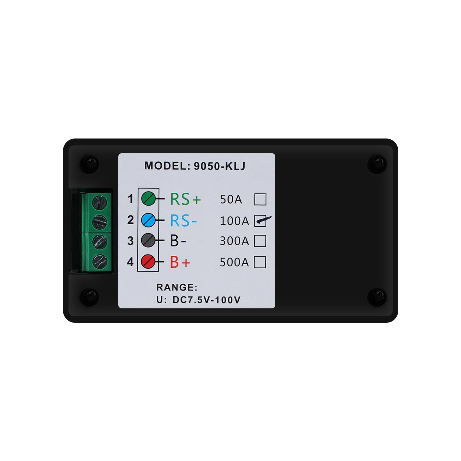 DEWIN Battery Monitor,DC 7.5-100V 100A Battery Monitor Shunt Monitor Batterie Amperometro Digitale 12V Amperometro e Voltmetro per Batteria Auto con display LCD