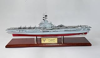 Squadron Nostalgia LLC USS Hancock CVA-19 Aircraft Carrier Model,Navy,Scale Model,Mahogany,Essex Class,24 inch