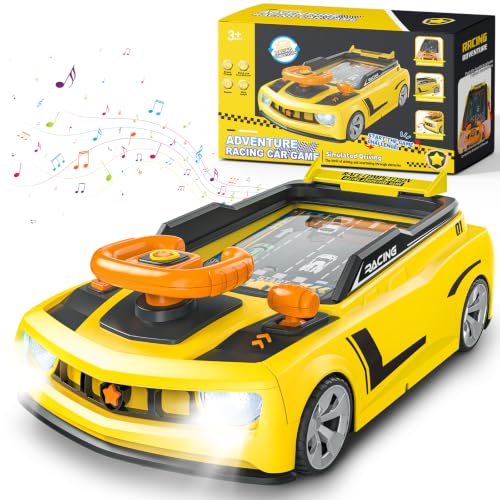 deAO Racing Adventure Car Game Steering Wheel Toy with Lights Music