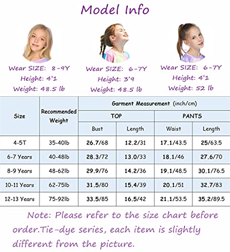 Arshiner Girls Trendy Outfits Crop Tops And Pants Sweatsuit Clothing Sets Green White Size 10/12 #TOP4