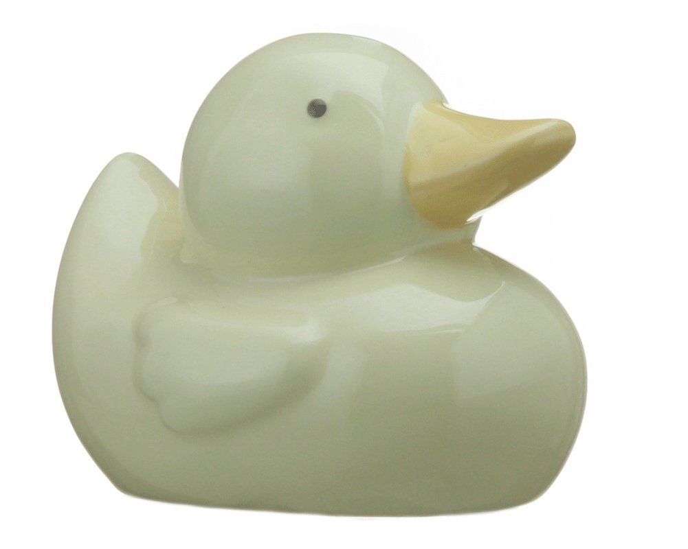Grasslands Road Duck Ceramic Bank - Measures 4.25 x 3.25 x 3.5 Inches - White - Unisex - Toys