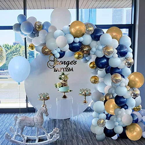 Image of Party Propz Blue Balloons for Decoration - Pack of 84 Pcs Birthday Decoration Items for Boy | Blue Theme Decoration's Kit | Metallic Balloons for Decoration's | Balloon for Birthday (Latex)