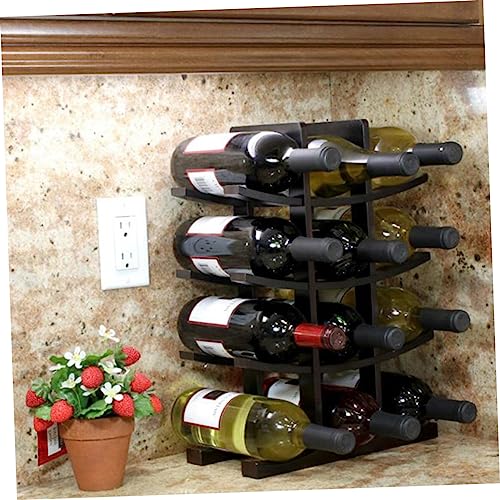 Soporte de vino de plástico negro para múltiples botellas miniatura 3
