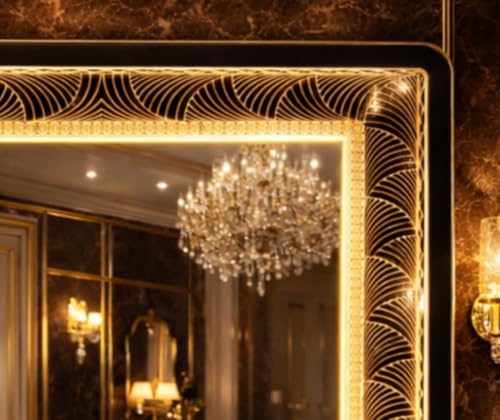 Image of LED Mirror with Touch Sensor, Wall Mount, 3 Colour Warm /Cool /Natural, 18 X 18 Inches for Bathroom and washbasin