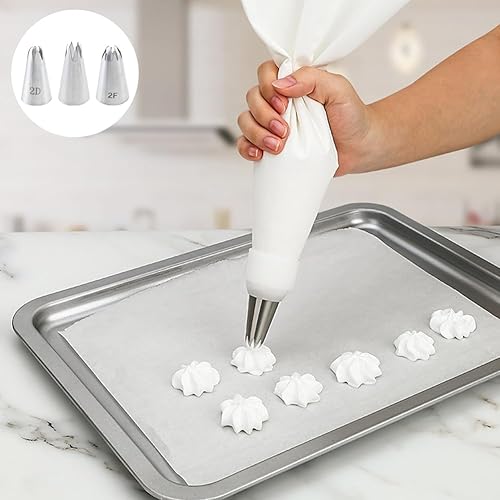 Miniatura 5 de Juego de 9 puntas de glaseado para decoración de pasteles, suministros de decoración de pasteles, puntas de tuberías de 1M, 2F, 2D, puntas de