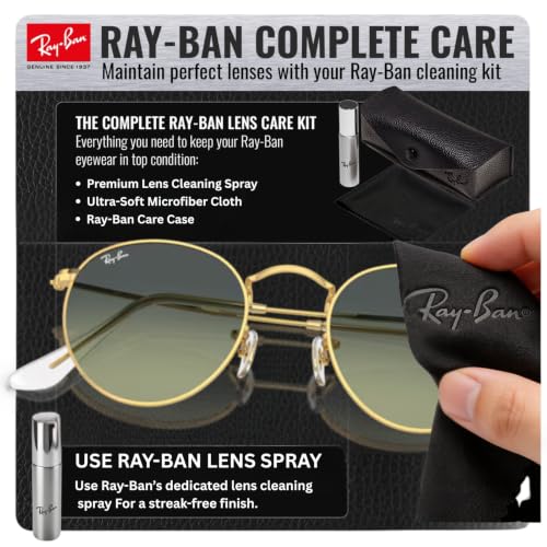 Image of Ray-Ban RB3447 ROUND METAL Round Shaped Sunglasses for Men with Official RAYBAN Eyewear Kit