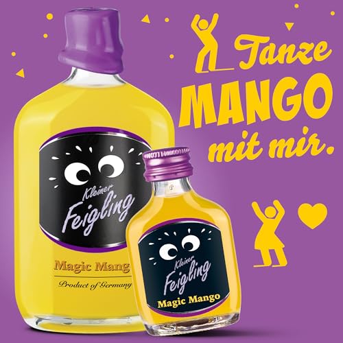 Kleiner Feigling Magic Mango (1 x 500ml) – Feinster Vodka mit intensivem Mangogeschmack – Der kultige Party Schnaps für jede Feier – Frech, fruchtiger Shot – 15 % Vol.