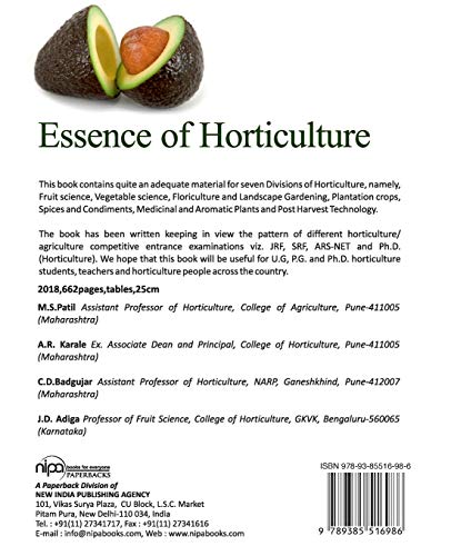 Image of Essence of Horticulture: for Icar Exams,Aieea-Pg,Jrf,Srf,Net,Set,Sau'S,Upsc and Allied Agricultural Examinations