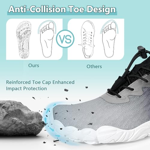 Image of Hike Barefoot Shoes Women Men Footwear, Wide Toe Box Water Shoes, Quick-Dry Zero Drop Comfortable & Non-Slip Pro Barefoot Beach Swim Minimalist Grounding Shoe for Walking Hiking