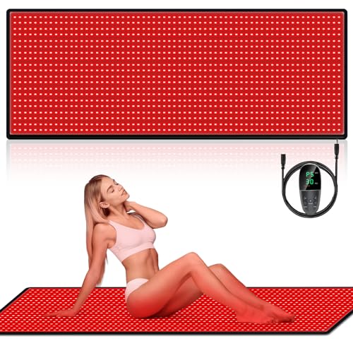 Red Light Therapy for Body: Red Light Therapy Pad 1280 LEDs Infrared Light Therapy Mat 660nm Red Light Therapy Bed 850nm Near Infrared Light Therapy Device 71 * 31 Inch Large Pads for Full Body
