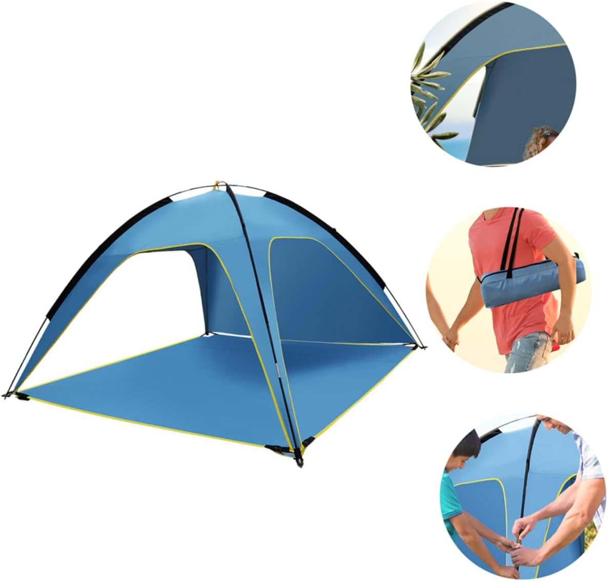 1Pc Camping Tent Canopy Spacious Outdoor Shelter for Beach Picnic and Camping Easy Setup Durable Tarp Lightweight Design Removable Floor