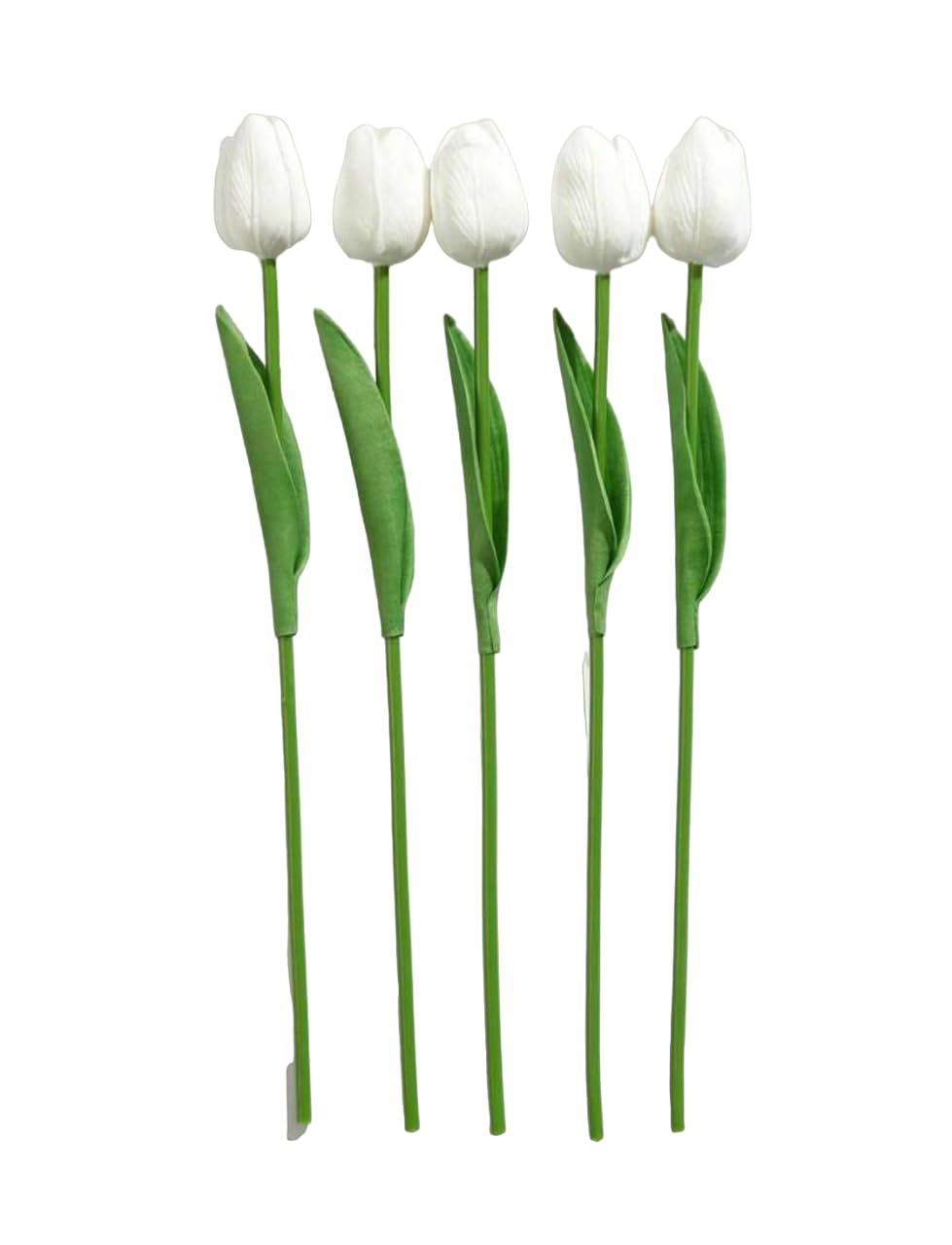 Fragrant Setd Miniature Artificial Flowers – Tulip for Wedding, Home Decor, and Gifts Present Thank You For Your Loved Ones Wedding DIY Party Photography Museum Artificial Flowers (White, 5)