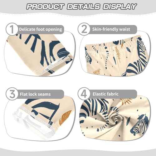 Bolaz Toddler Girls Leggings Printed Yoga Pants Leggings Running Zebras for Kids3