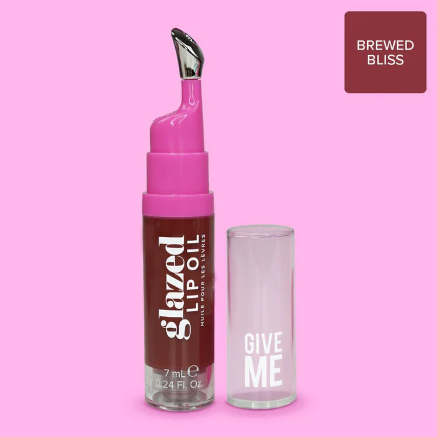 Give Me Cosmetics, Glazed Lip Oil, Infused with Jojoba Oil, Intensely Hydrating and Delivers a Gorgeous, Glossy Finish - Brewed Bliss - Image 3