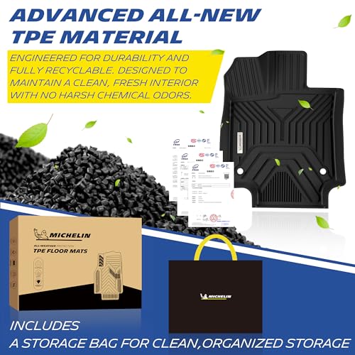 Image of Michelin Vehicle Mats for 2019-2025 Toyota RAV4 Gas | All-Weather TPE Custom Fit Liner, Not Fit Hybrid or 2026, Elite