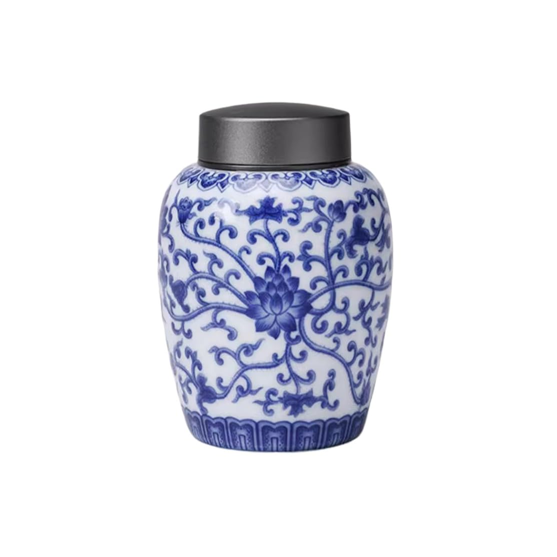LYGSWDB Zuckerdose, chinesische Retro-Teedosen aus blauem und weißem Porzellan, Haushaltskeramik-Teedosen, versiegelte Aufbewahrungsbox, Teeaufbewahrung, Teedosen, Teekanister