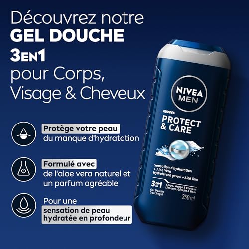 Gel Douche Homme Protect & Care 3en1 Nivea Men Le Flacon De 250ml - vue 4