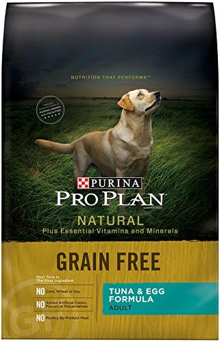 Purina Pro Plan Dry Dog Food Bag With Natural Grain Free Adult Tuna & Egg Formula, 4-Pound, 1-Pack