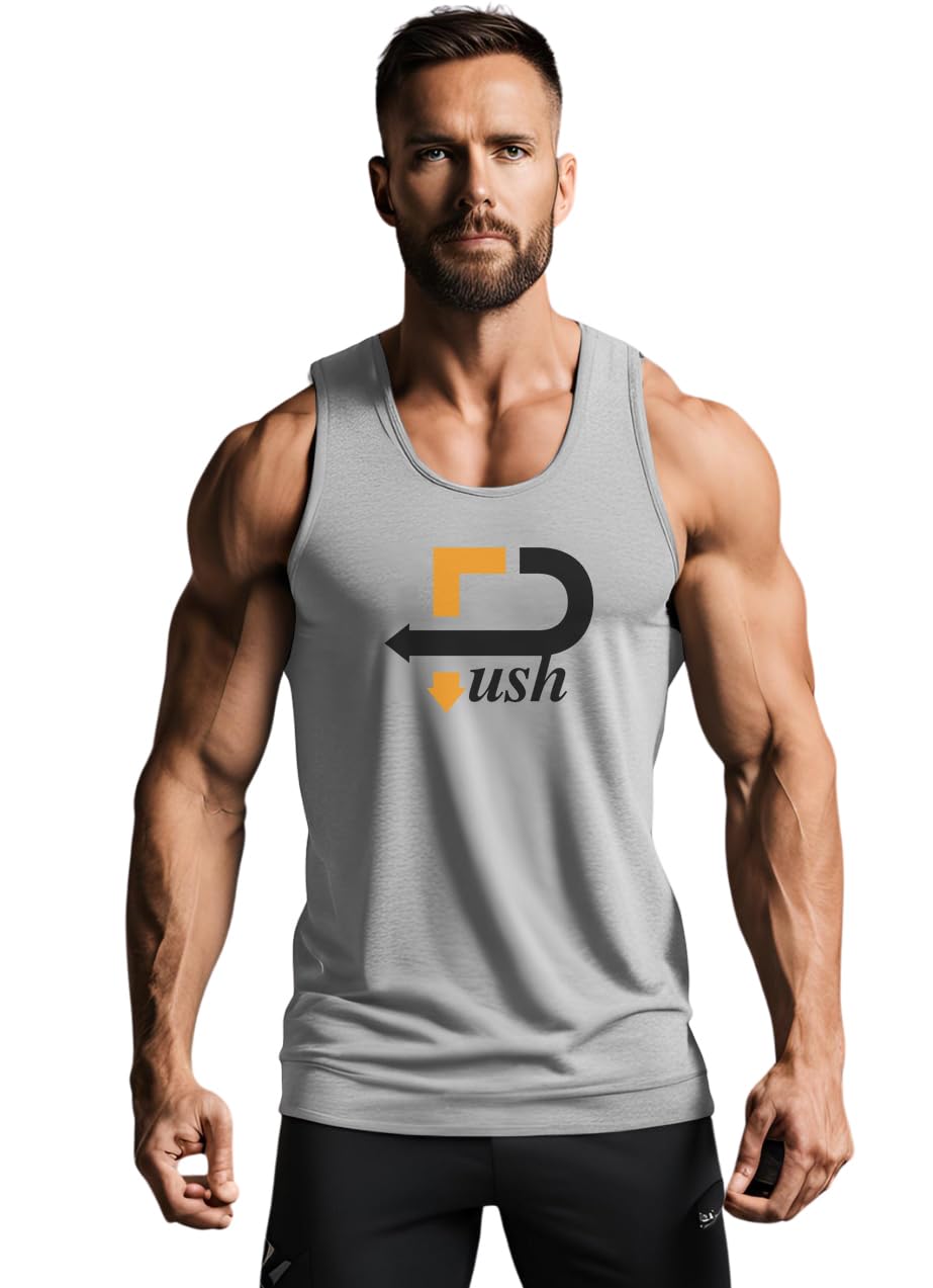 3colors 3Colours RGB Men's Active Wear Sleeveless Tank top, Gym Vest, Leisure wear Regular FIT-Push-picture-44