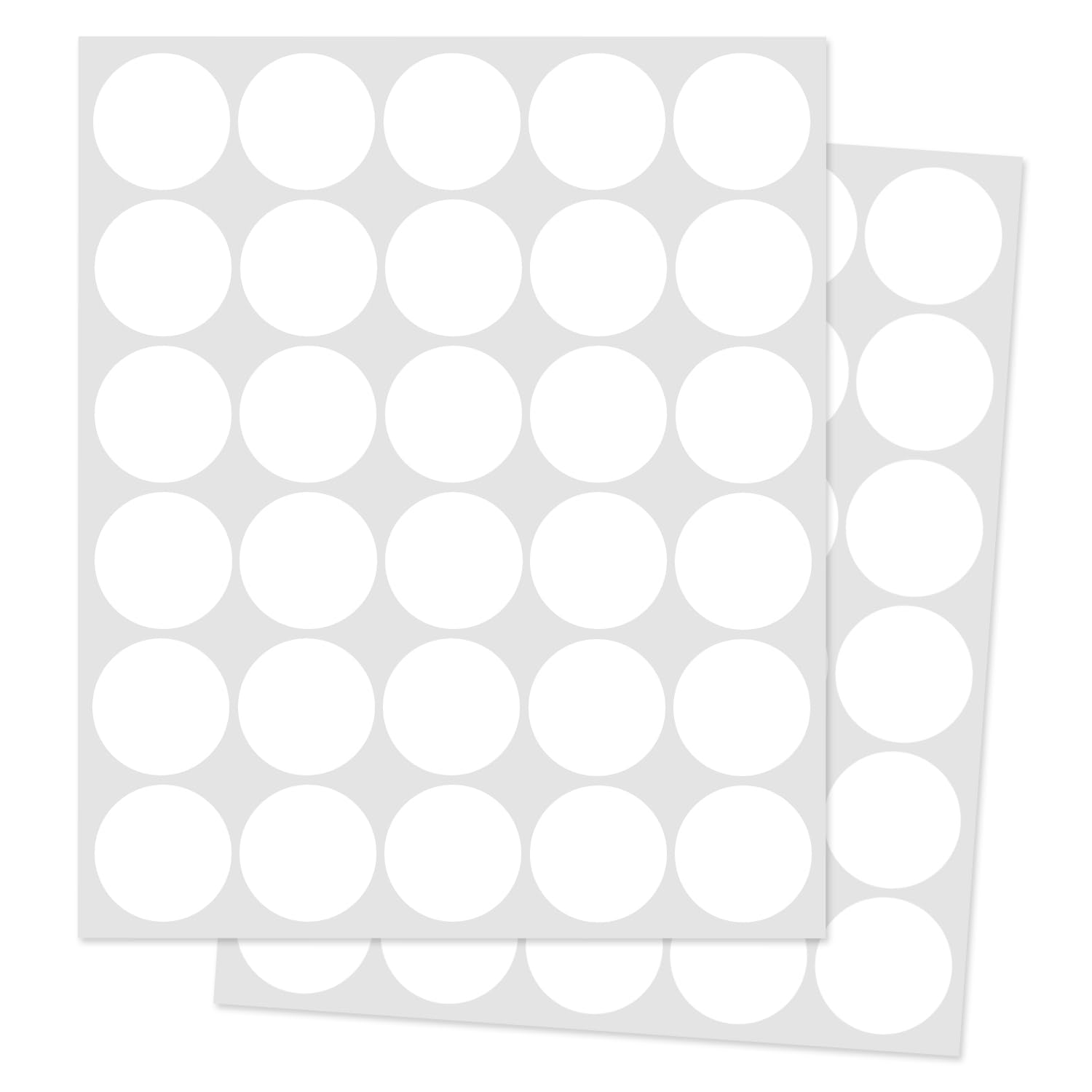 1" Round Colored Dot Stickers Labels,660 Pack,White