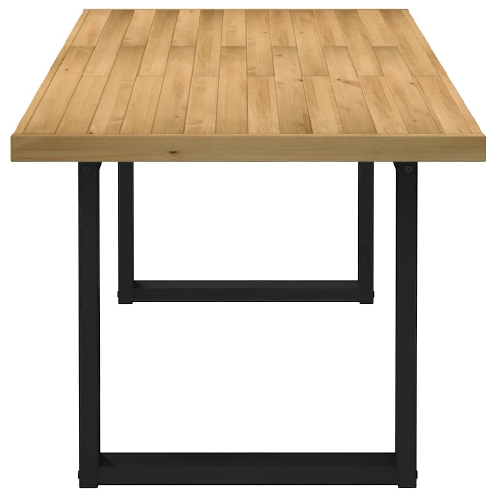 vidaXL Mesa de Comedor NOAIN Patas U Madera Maciza Pino 180x90x75 cm