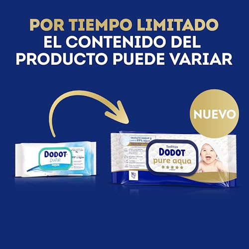 Miniatura 3 de Dodot Toallitas Bebé Pure Aqua, 864 Toallitas (18 Packs x 48 uds)