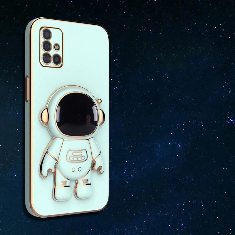 Image of for Samsung Galaxy A14 4G / A14 5G Case Cute 3D Astronaut Stand Design Camera Protection Shockproof Soft Back Cover (for Samsung Galaxy A14 4G / A14 5G, White)