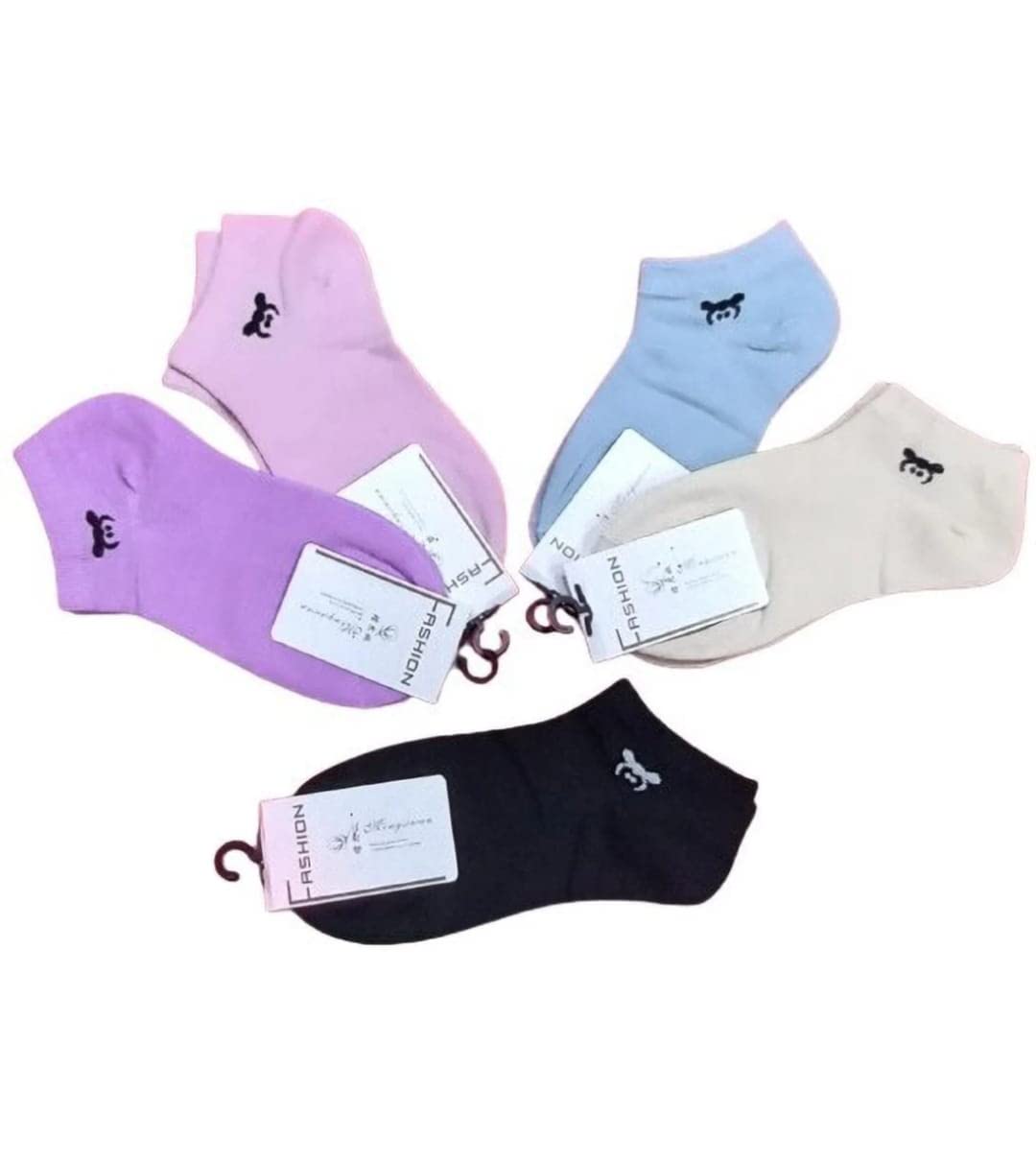 Girl's | Ladies Ultra Soft, Anti Odor, Breathable, Anti Blister Cotton Low cut Ankle Socks for Casual & Sports Multicolor Multi design Socks as per Availability | Lowcut Ankle Socks (5 Pairs)-image-37