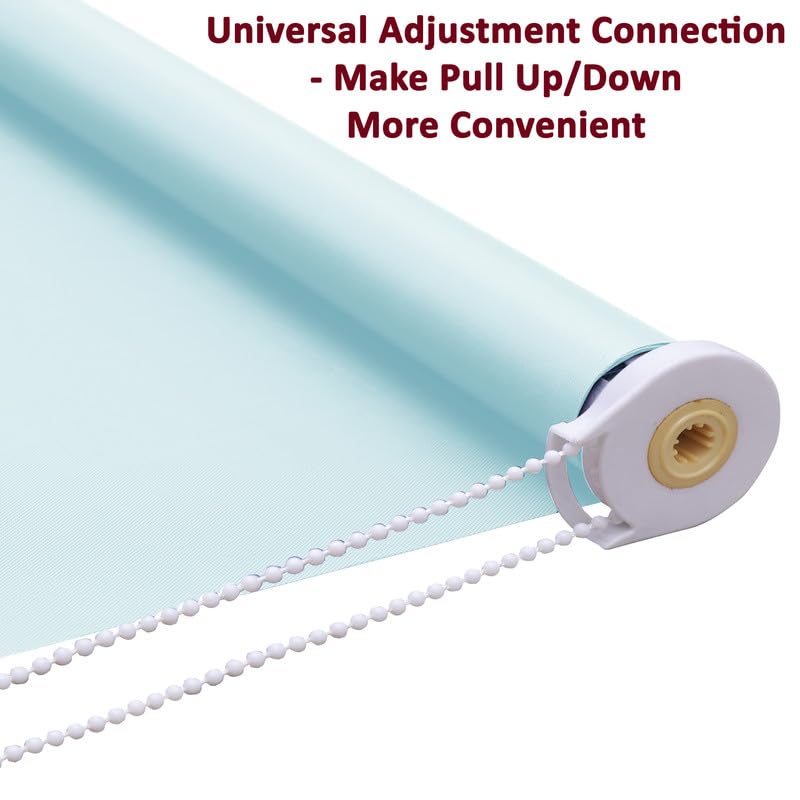Image of Roller Blinds 300 GSM Polyester Fabric Waterproof & Sun Blockage Corded Roll Up and Down Blinds Curtains for Window, Door, Balcony (Sky Blue Color 3 X 7.5 Feet, Pack of 1 Piece)