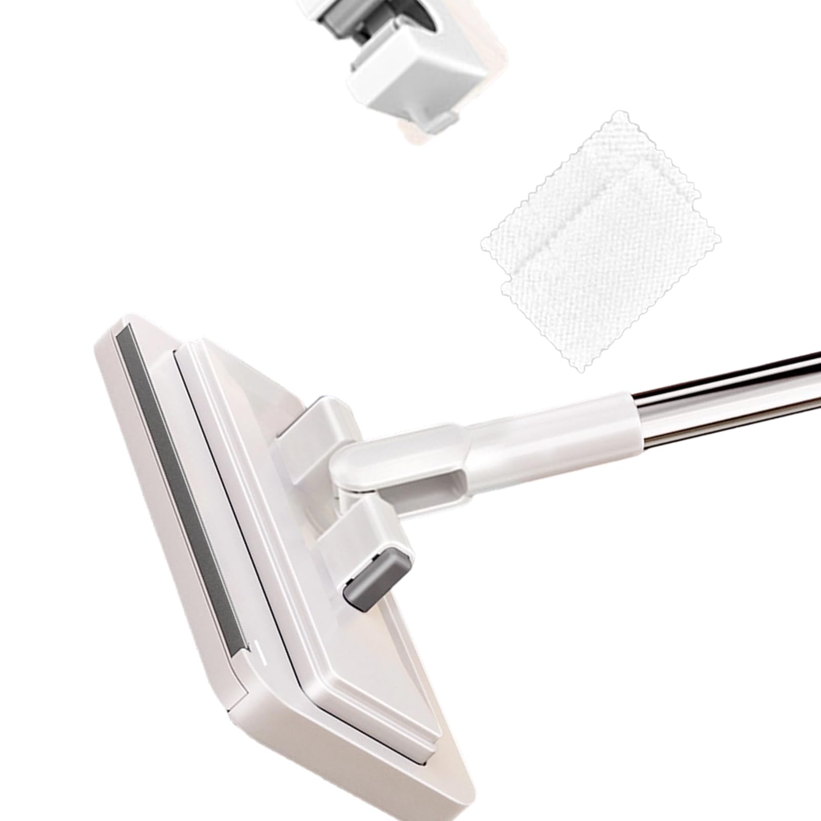 Extendable 360 Mop Head Includes Scraper for Stubborn Storage Press Mop Head Featuring Touch Systems for Touch Cloth Change and Hygienic Operations