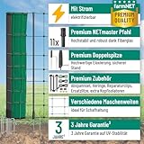 VOSS.farming farmNET+ Schafnetz, 25m, 2 Spitzen, 90cm Netzhöhe, grün, Elektrozaun-Netz, Lämmer, Schweine, Ziegen, Geflügel, Hunde