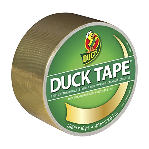 Image of Duck 280748 Duct Tape Single Roll, 1.88 Inches x 10 Yards, Metallic Gold