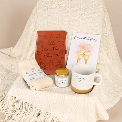 Engagement Gifts for Women, Bride to Be Gift Box, Future Mrs Mug, Newly Engaged Gifts for Best Friend, Engagement Gift Set with Cozy Blanket, Candle, Journal, Socks, Bridal Shower Present for Bride - Image 4