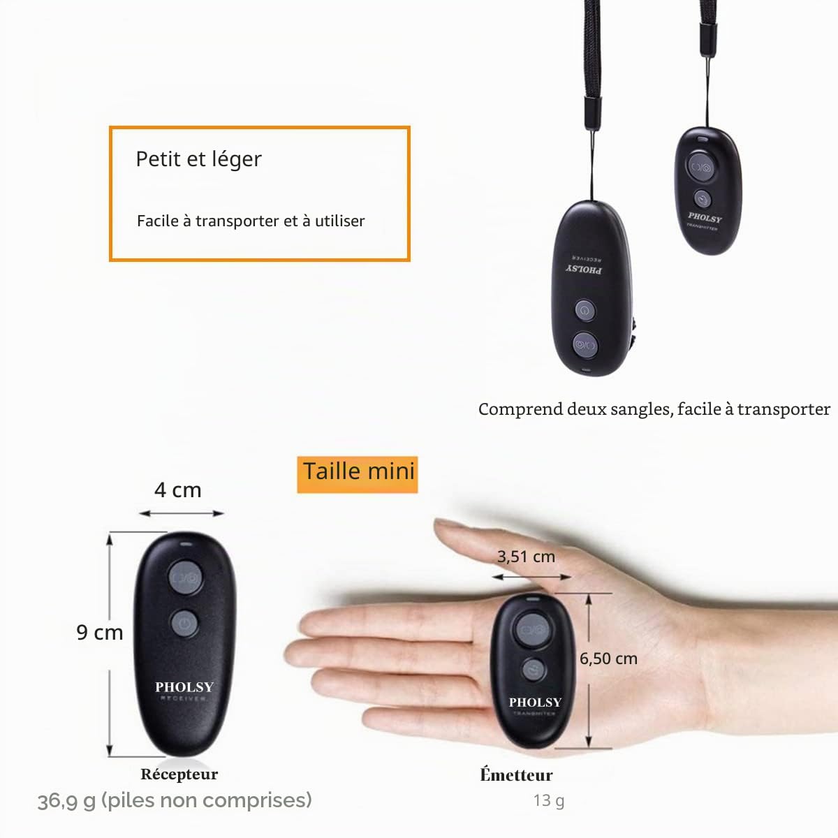 PHOLSY Caméra Télécommande Caméra D'obturation sans Fil pour Canon R7, R6ii, R8, R10, 90D, 850D, 5D, 6D II, 7D II, 40D, 50D; pour Olympus Om-1, EM1X, EM1 II; pour Fuji GFX50SII, XT3, XT4, XT5, XT30II