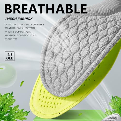 XINIFOOT 6 Pares Plantillas Antiodor para Calzado Hombre US 8-11 miniatura 5