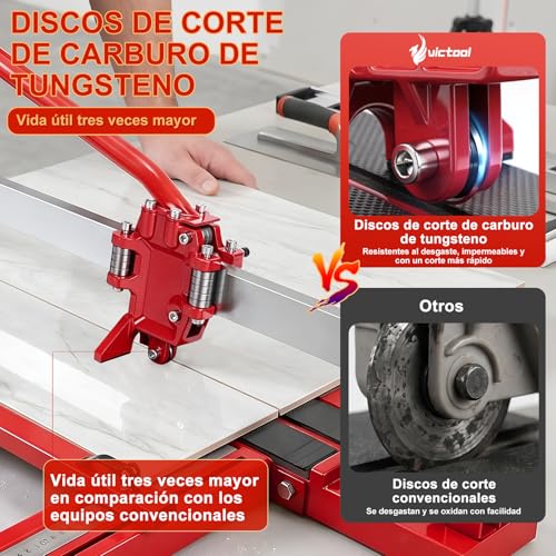 Cortador de azulejos de precisión con ángulo de tope para cerámica 6