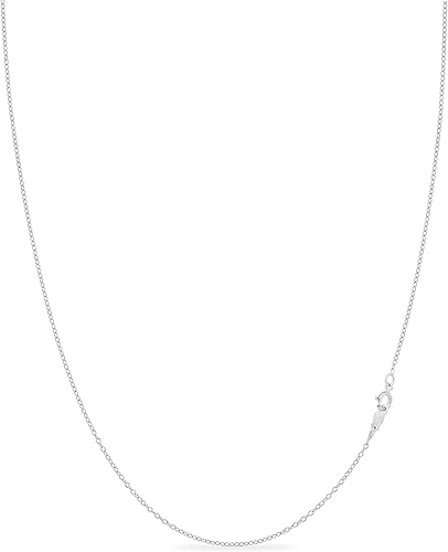 KEZEF 925 Sterling Silver Chain 16-36 Inch 1.3mm Silver Cable Chain Necklace For Women Silver, Rose Gold or 18K Gold Necklace Chains - Made In